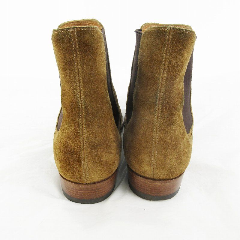Saint Laurent Paris 41 Wyatt Suede Chelsea Boots Side Gore Leather Camel — view 4
