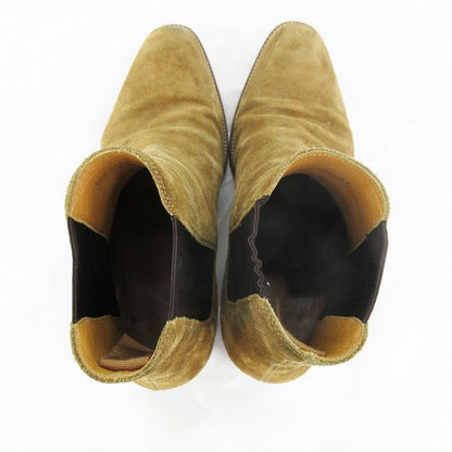 Saint Laurent Paris 41 Wyatt Suede Chelsea Boots Side Gore Leather Camel — view 3