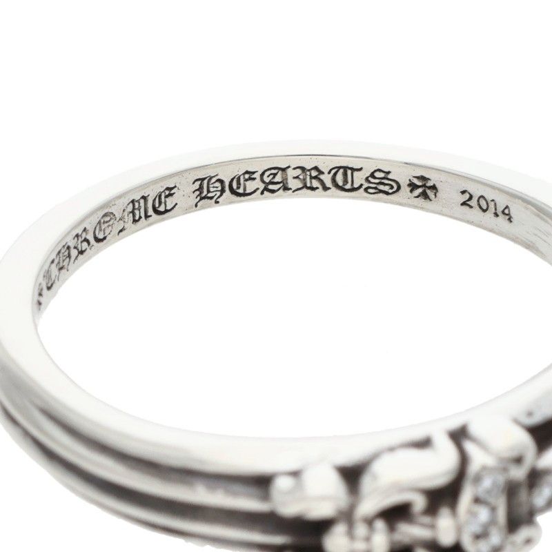 Chrome Hearts Baby Clsc P D Classic Dagger Pave Diamond Silver Ring — view 4