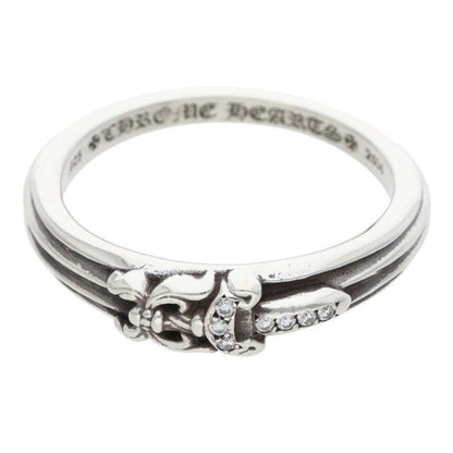 Chrome Hearts Baby Clsc P D Classic Dagger Pave Diamond Silver Ring