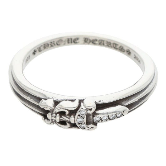 Chrome Hearts Baby Clsc P D Classic Dagger Pave Diamond Silver Ring