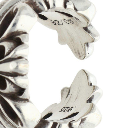 Chrome Hearts Dbl Flrl Crs Double Floral Cross Silver Ring — view 5