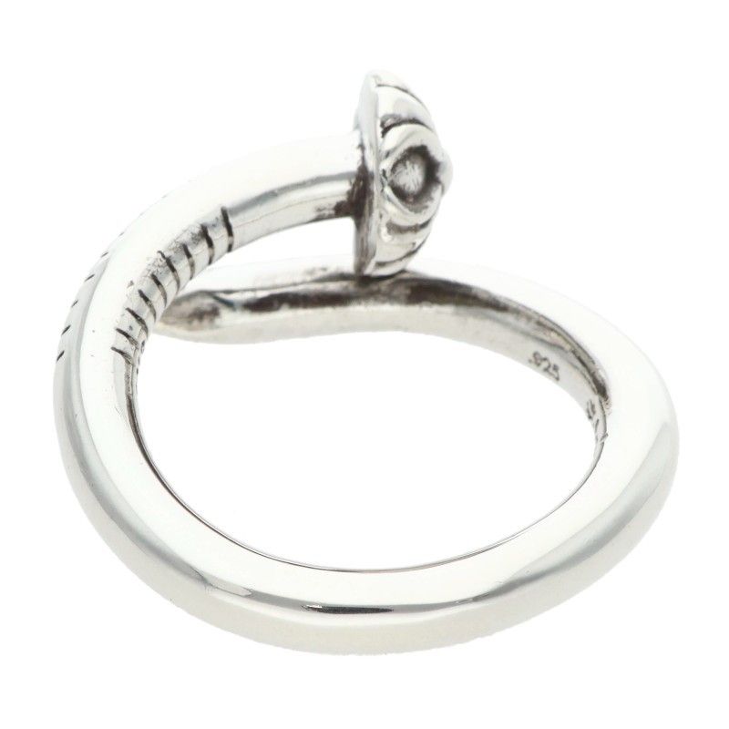 Chrome Hearts Nail Crsball Cross Ball Silver Ring — view 2