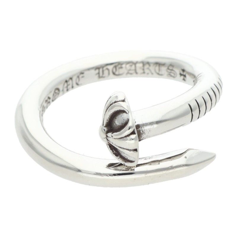 Chrome Hearts Nail Crsball Cross Ball Silver Ring