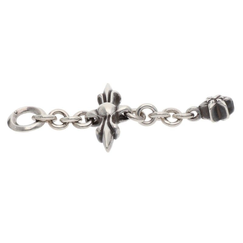 Chrome Hearts Roly Cross Charm Silver Necklace Top — view 4