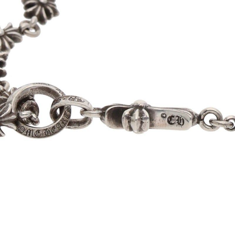 Chrome Hearts Chke Chn Tnye CH Crs Choke Chain Rosary Silver Necklace — view 5