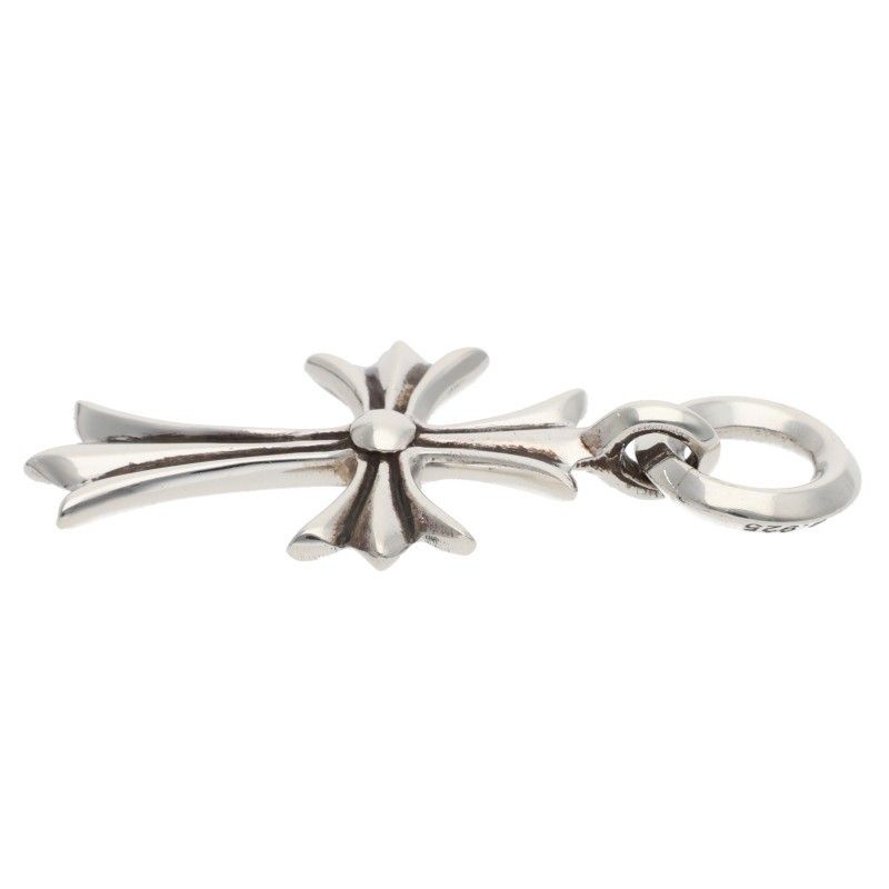Chrome Hearts Tiny CH Cross Charm Silver Necklace Top — view 4