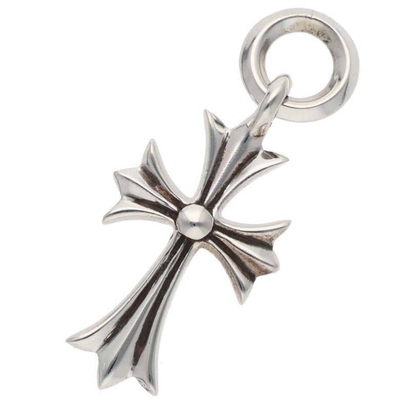 Chrome Hearts Tiny CH Cross Charm Silver Necklace Top