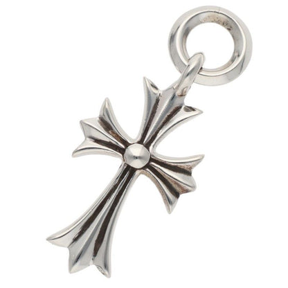Chrome Hearts Tiny CH Cross Charm Silver Necklace Top