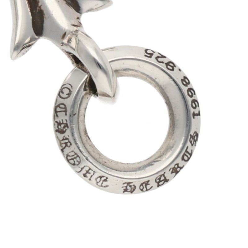 Chrome Hearts Tiny CH Cross Charm Silver Necklace Top — view 3