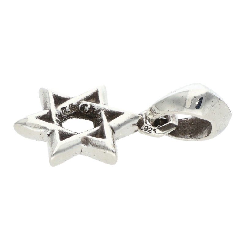 Chrome Hearts Star of David Charm of Silver Necklace Top — view 4