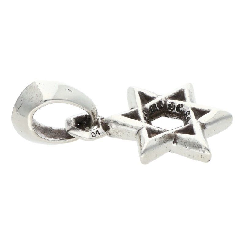 Chrome Hearts Star of David Charm of Silver Necklace Top — view 3