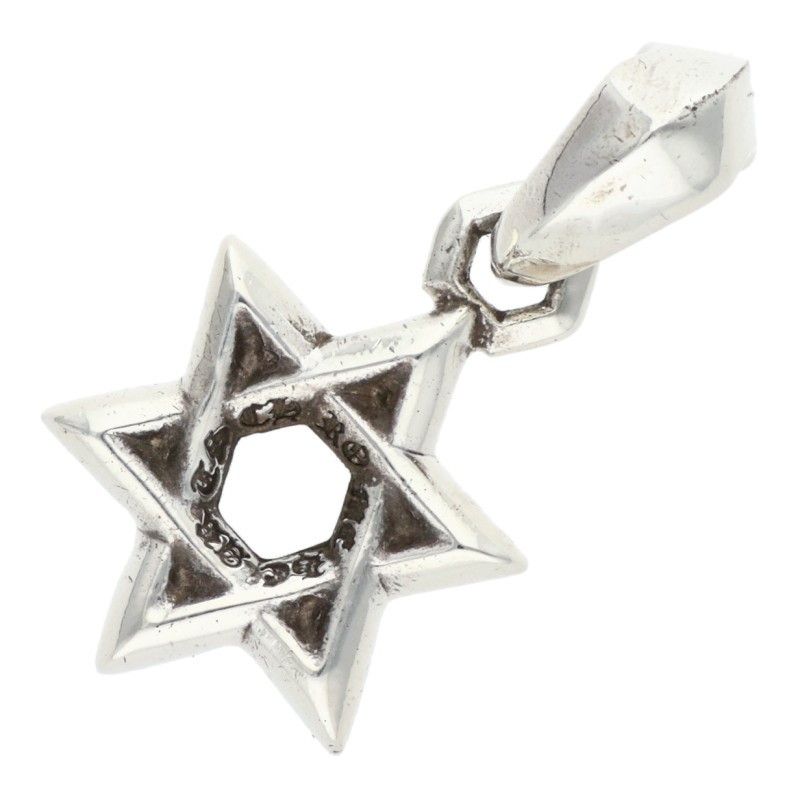 Chrome Hearts Star of David Charm of Silver Necklace Top
