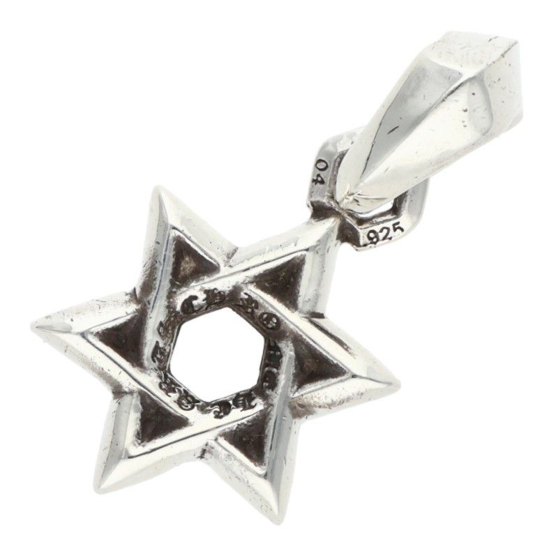 Chrome Hearts Star of David Charm of Silver Necklace Top — view 2