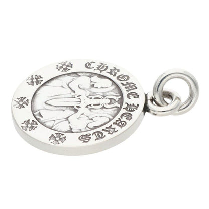 Chrome Hearts Chrm Angl Mdl Angel Medal Charm V2 Silver Necklace Top — view 5