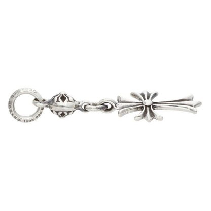 Chrome Hearts Tny CH Crs 1 Ball Tiny CH Cross Charm Silver Necklace Top — view 3