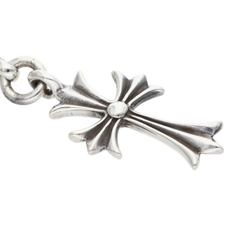 Chrome Hearts Tny CH Crs 1 Ball Tiny CH Cross Charm Silver Necklace Top — view 5