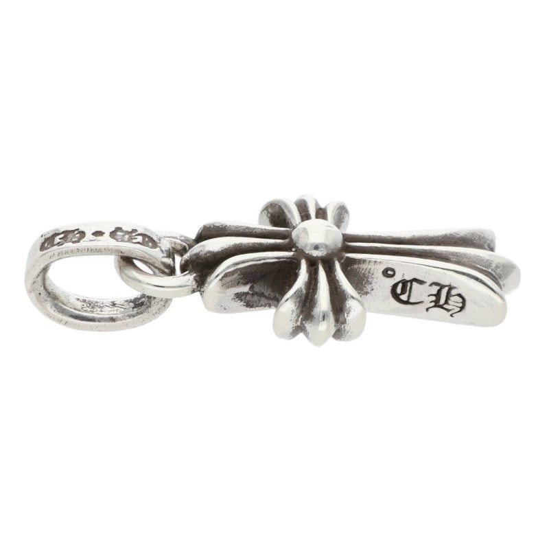 Chrome Hearts Crs Baby Fat Charm Silver Necklace Top — view 3