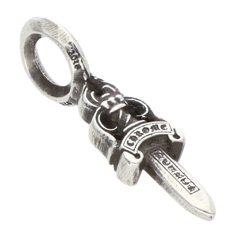 Chrome Hearts Stack Dagger V2 Charm Silver Necklace Top — view 5