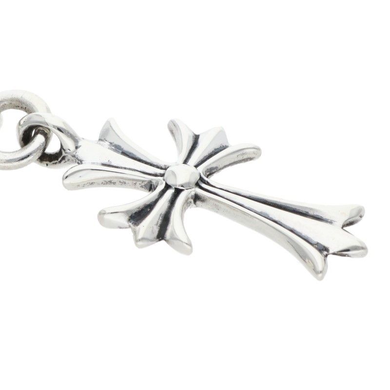Chrome Hearts Tny CH Crs 1 Ball Tiny CH Cross Charm Silver Necklace Top — view 5