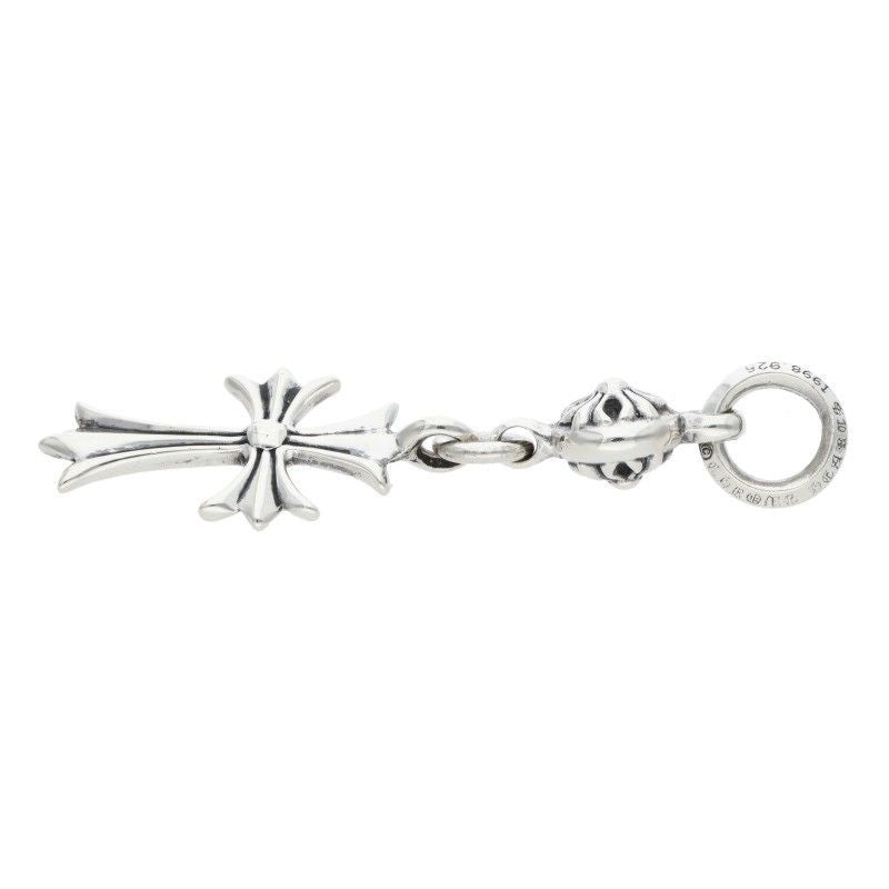 Chrome Hearts Tny CH Crs 1 Ball Tiny CH Cross Charm Silver Necklace Top — view 4