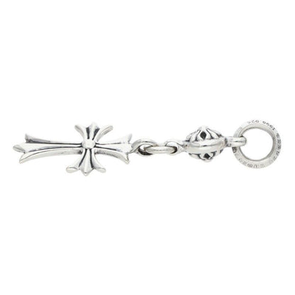 Chrome Hearts Tny CH Crs 1 Ball Tiny CH Cross Charm Silver Necklace Top — view 4