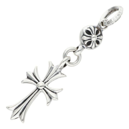 Chrome Hearts Tny CH Crs 1 Ball Tiny CH Cross Charm Silver Necklace Top