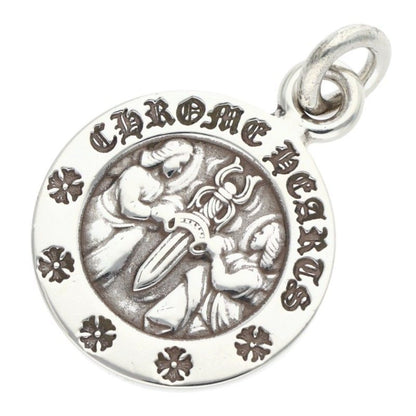 Chrome Hearts Chrm Angl Mdl Angel Medal Charm V2 Silver Necklace Top
