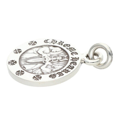 Chrome Hearts Chrm Angl Mdl Angel Medal Charm V2 Silver Necklace Top — view 5