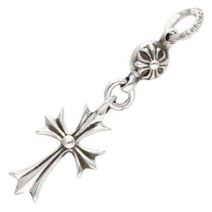 Chrome Hearts Tny CH Crs 1 Ball Tiny CH Cross Charm Silver Necklace Top