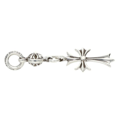 Chrome Hearts Tny CH Crs 1 Ball Tiny CH Cross Charm Silver Necklace Top — view 4
