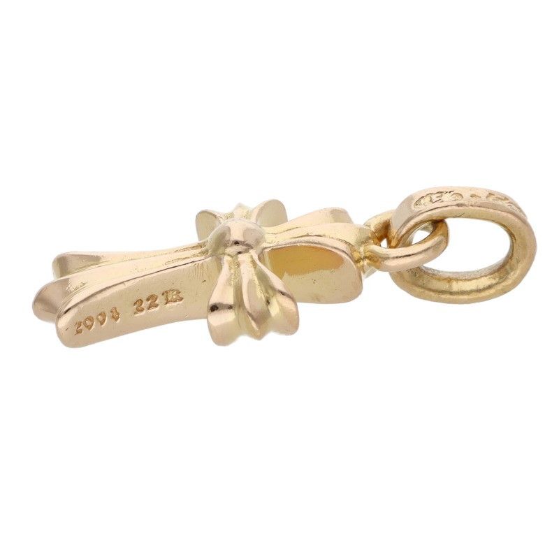Chrome Hearts 22k Crs Baby Fat 22k Fat Gold Necklace Top — view 4