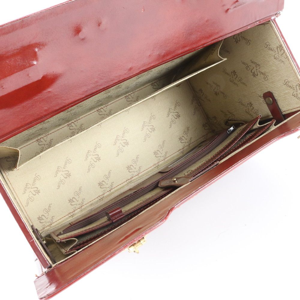 Gucci Sherry Line Leather Attache Case Hard Document Business Briefcase Trip Ene — view 6