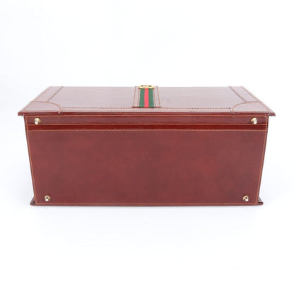 Gucci Sherry Line Leather Attache Case Hard Document Business Briefcase Trip Ene — view 5