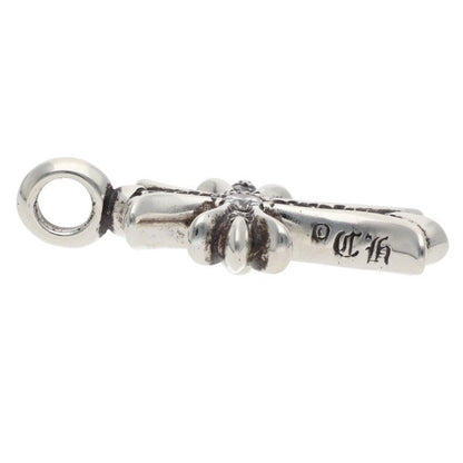 Chrome Hearts Tny Crsf P Dmnd Tiny Fat Cross Pave Diamond Pendant Silver — view 3