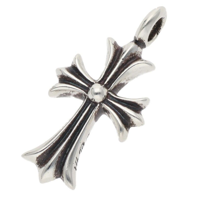 Chrome Hearts Tny Crsf P Dmnd Tiny Fat Cross Pave Diamond Pendant Silver — view 2