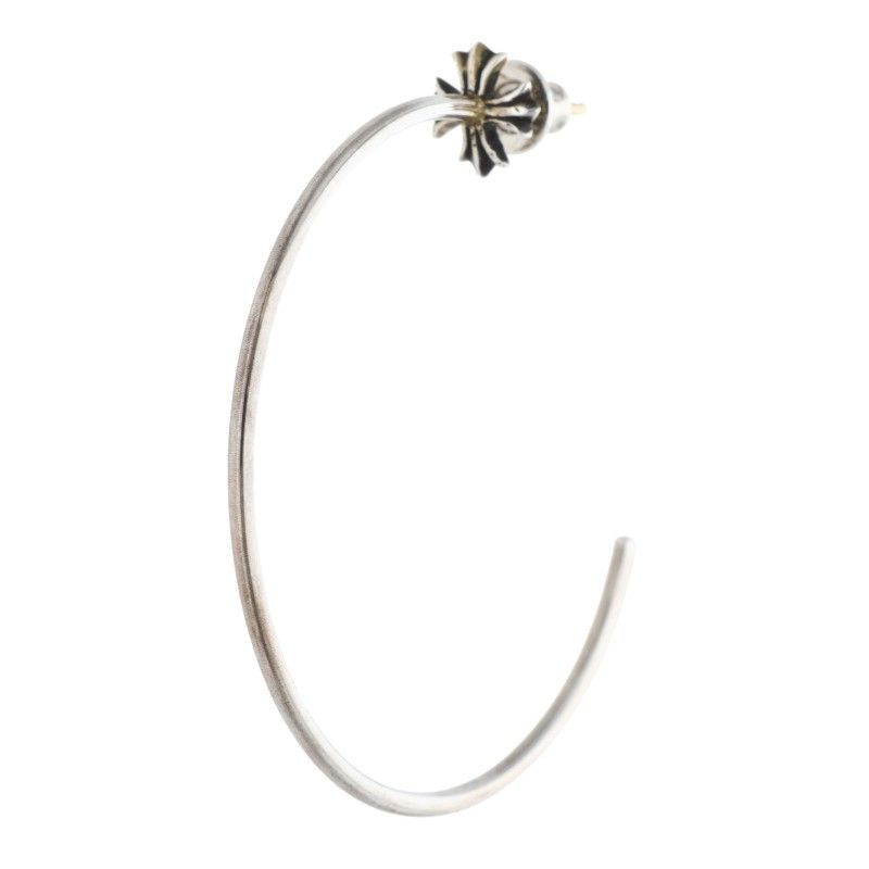 Chrome Hearts Hoop CH Pls CH Plus Silver Earrings