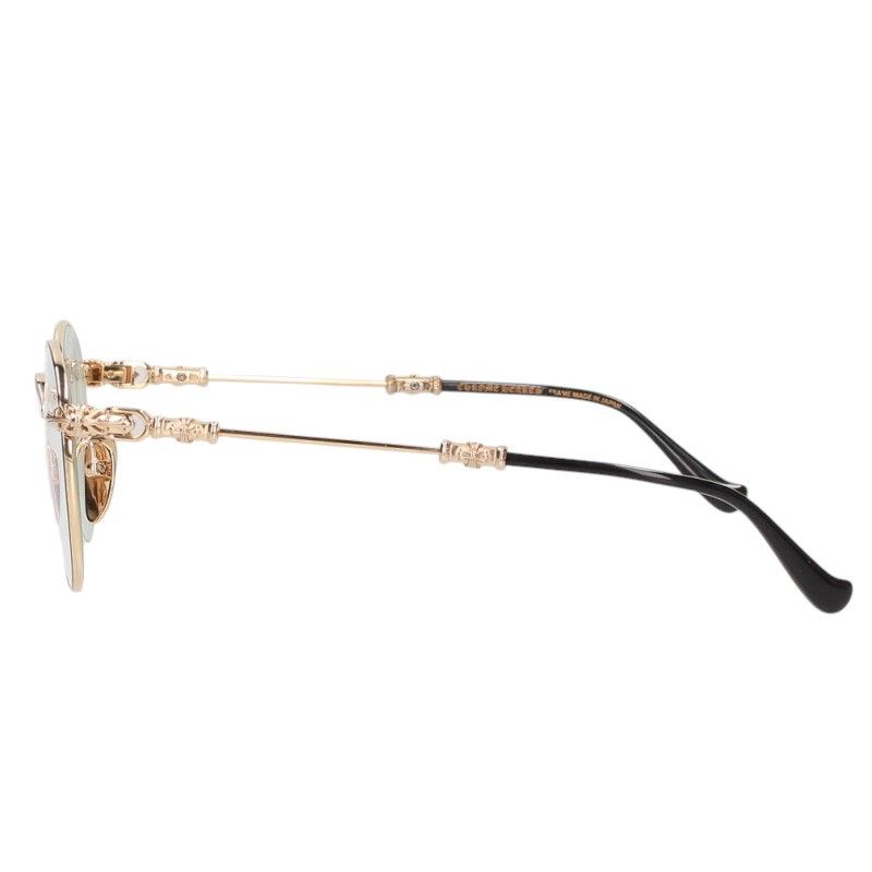 Chrome Hearts Bubba-a Cross Temple Metal Frame Round Sunglasses Eyewear — view 2