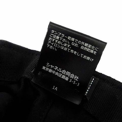 Chanel Cap Hat CC Logo All Over Pattern Silk Cotton Black White Hat Baseball Cap — view 9