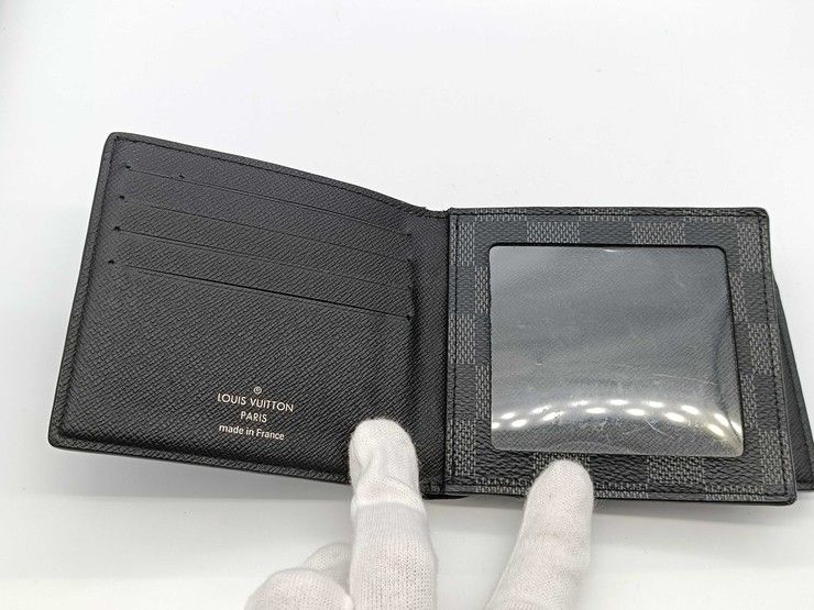 Louis Vuitton Bifold Wallet Amerigo NM Black Damier Graphite — view 5