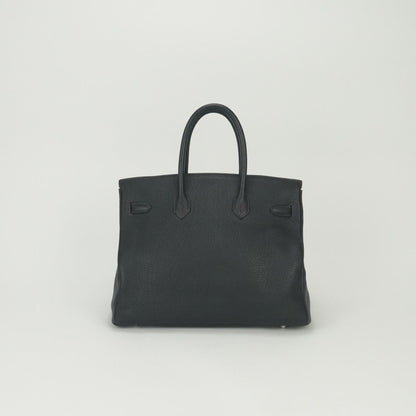 Hermes Birkin 35 Tote Togo Noir Tosca Black Purple Pink Silver Personal Order — view 3
