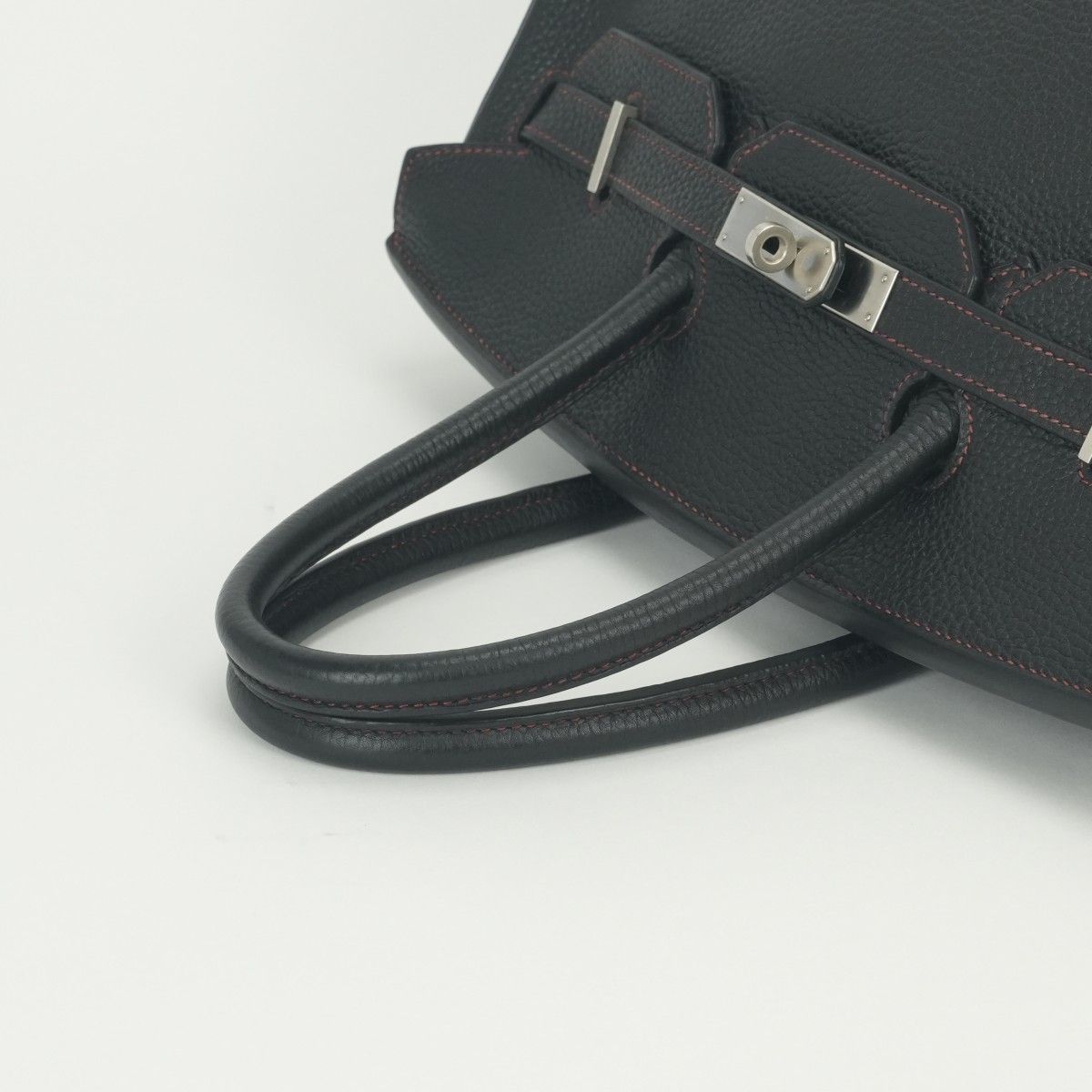 Hermes Birkin 35 Tote Togo Noir Tosca Black Purple Pink Silver Personal Order — view 4