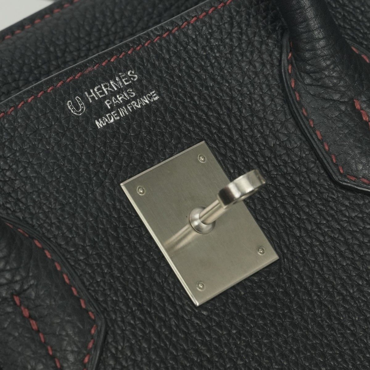 Hermes Birkin 35 Tote Togo Noir Tosca Black Purple Pink Silver Personal Order — view 8