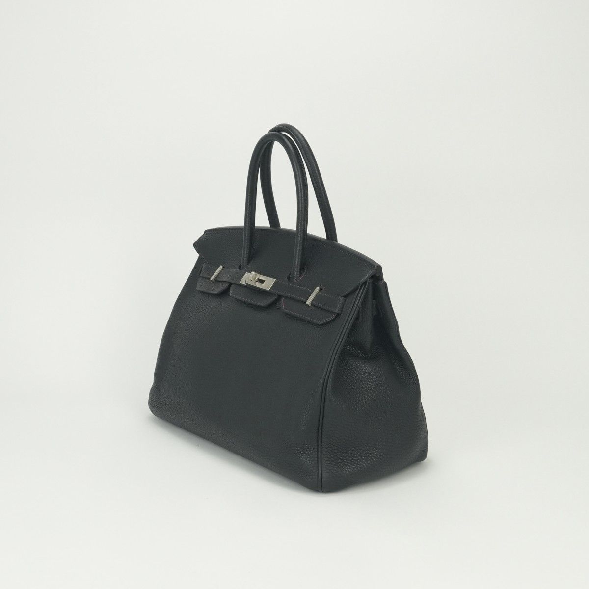 Hermes Birkin 35 Tote Togo Noir Tosca Black Purple Pink Silver Personal Order — view 2