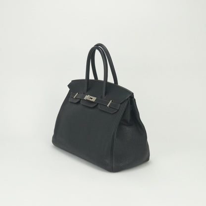 Hermes Birkin 35 Tote Togo Noir Tosca Black Purple Pink Silver Personal Order — view 2