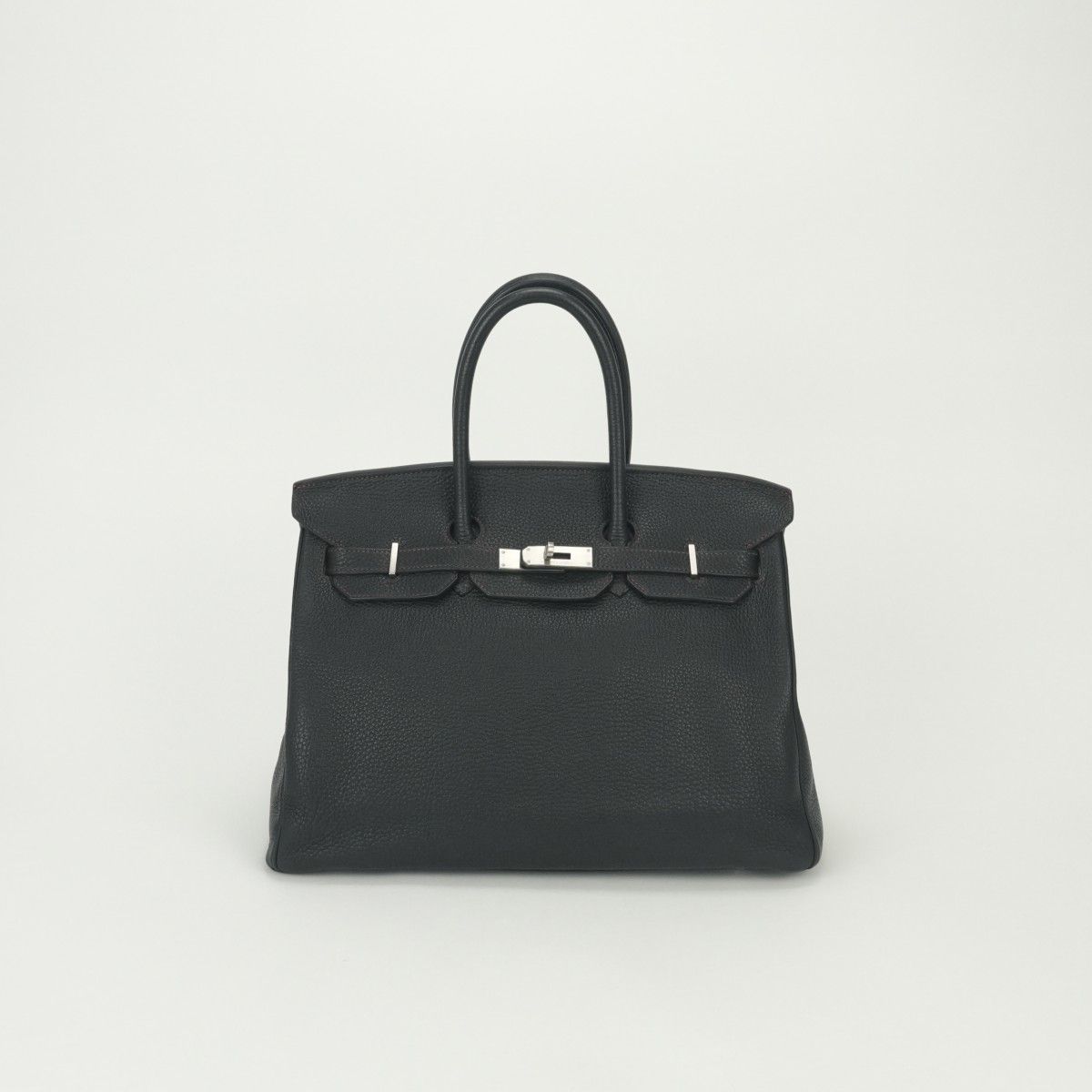 Hermes Birkin 35 Tote Togo Noir Tosca Black Purple Pink Silver Personal Order