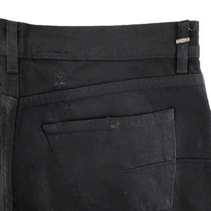 Dior Homme Strip Destroyed Jeans Denim Pants Black 29 — view 8