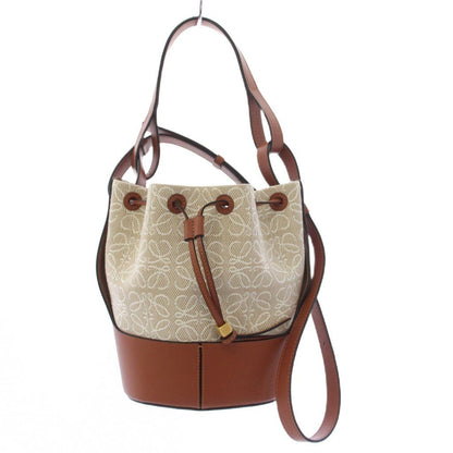 Loewe Anagram Balloon Shoulder Bag Drawstring Beige KH
