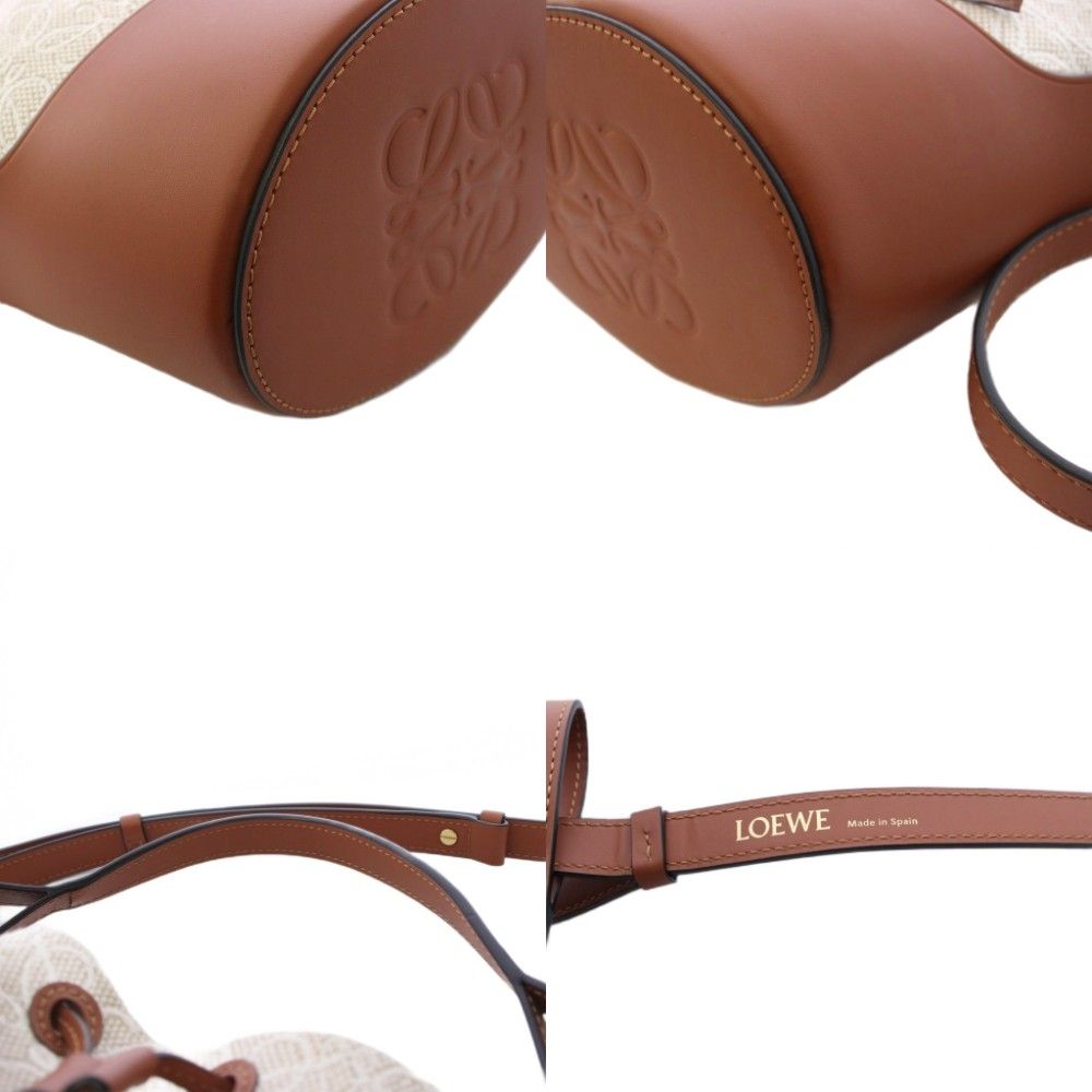 Loewe Anagram Balloon Shoulder Bag Drawstring Beige KH — view 8