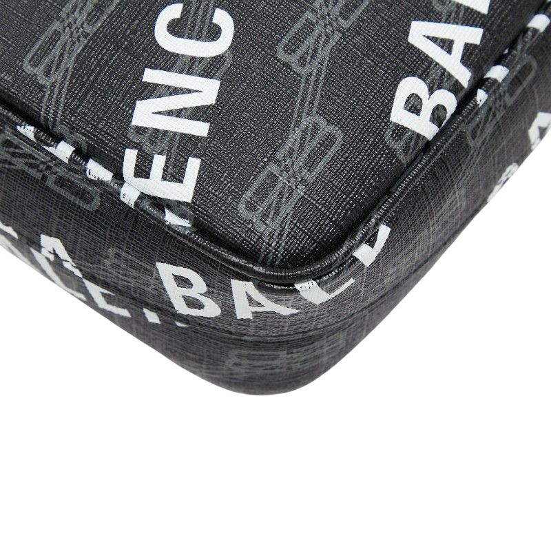 Balenciaga BB Monogram Signature Shoulder Bag Black — view 5